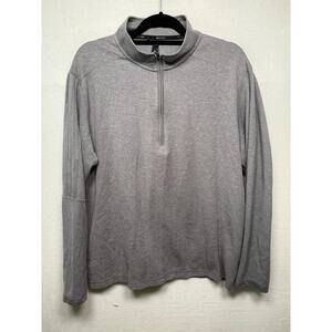 Adidas 3-Stripe 1/4 Zip Layering Men's Golf Pullover, Size Large, Gray
